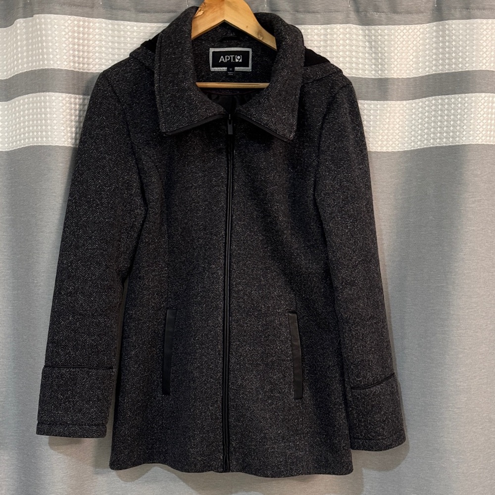 Apt. 9 Women's Charcoal Pea Coat